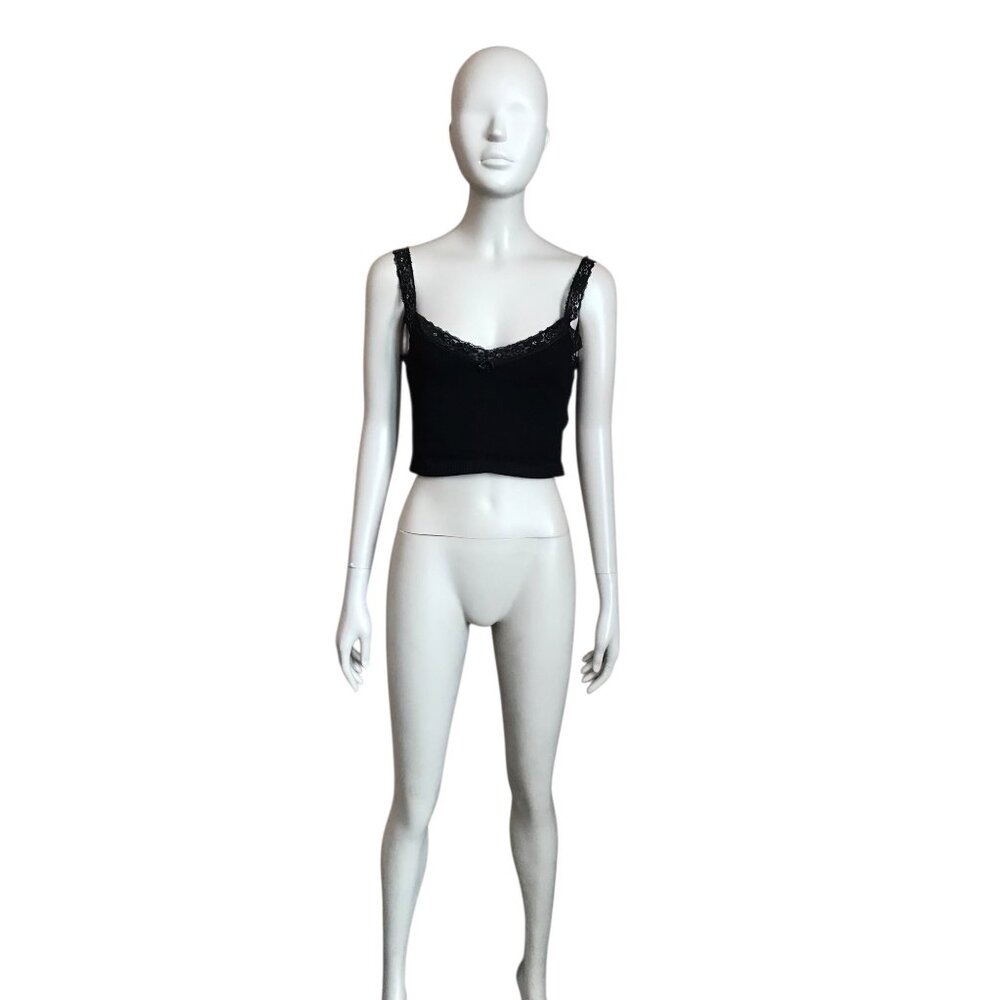 UO Out From Under Black Crop Top